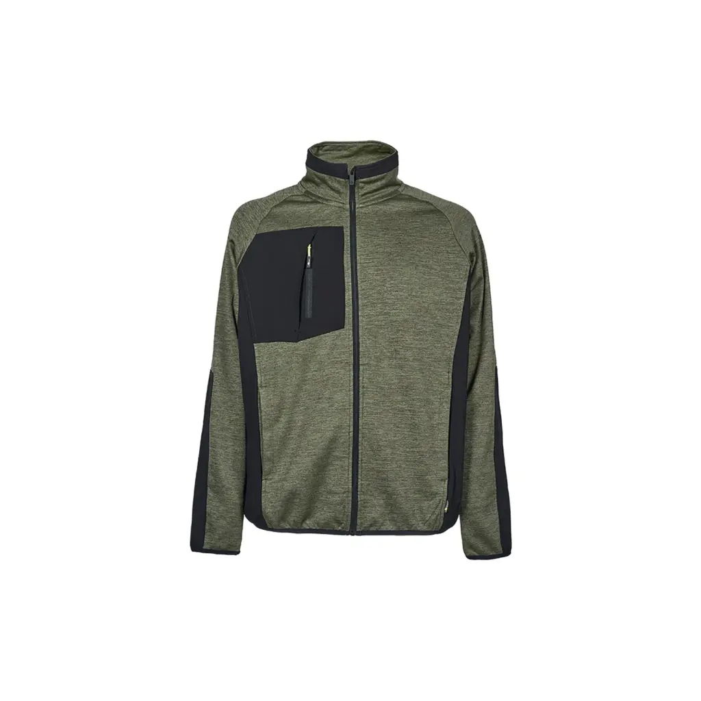 Full zip sweater HULL, dark green — productfoto 3
