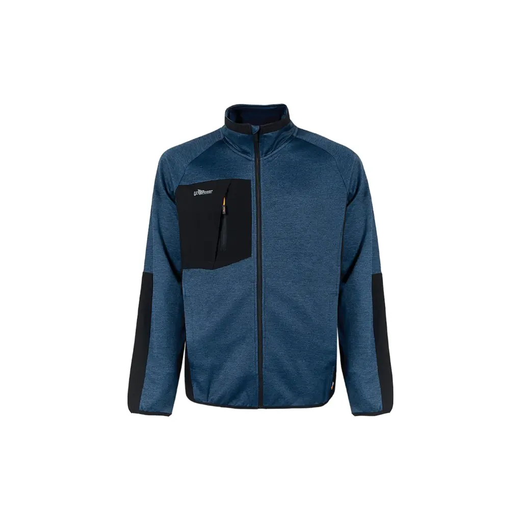 Full zip sweater HULL, deep blue — productfoto 4