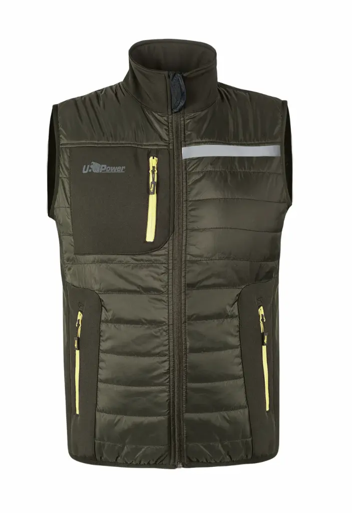 PS_UPFU278_DARKGREEN - Hidalgo-werbeartikel Bodywarmer Wall heren, dark green — productfoto 4