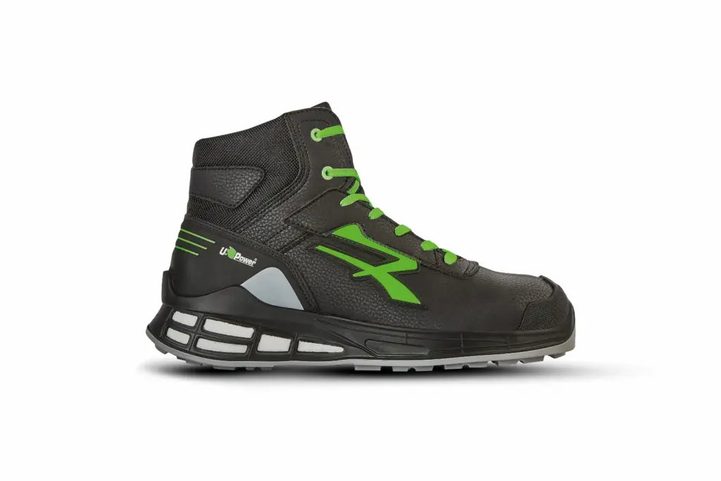 Veiligheidsschoen model Kent, black / green — productfoto 2