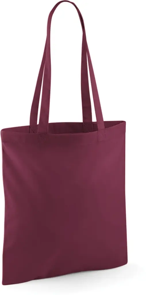 Shopper met lange hengsels, burgundy — productfoto 9