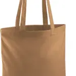 Shopper met lange hengsels, caramel — productfoto 10