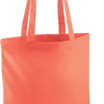 Shopper met lange hengsels, coral — productfoto 14