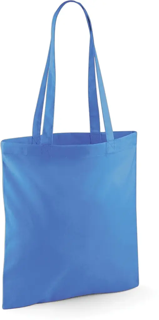 Shopper met lange hengsels, cornflower blue — productfoto 15