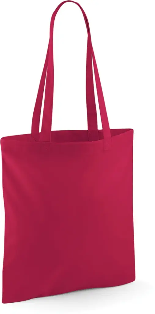 Shopper met lange hengsels, cranberry — productfoto 16