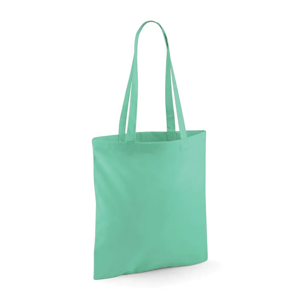 Shopper met lange hengsels, mint green — productfoto 27