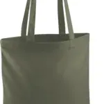 Shopper met lange hengsels, olive green — productfoto 30