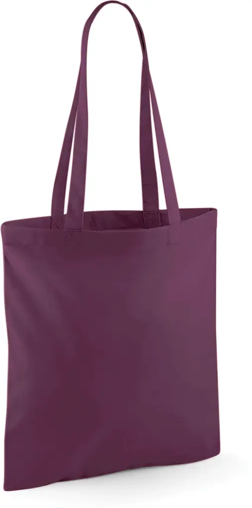 Shopper met lange hengsels, plum — productfoto 34