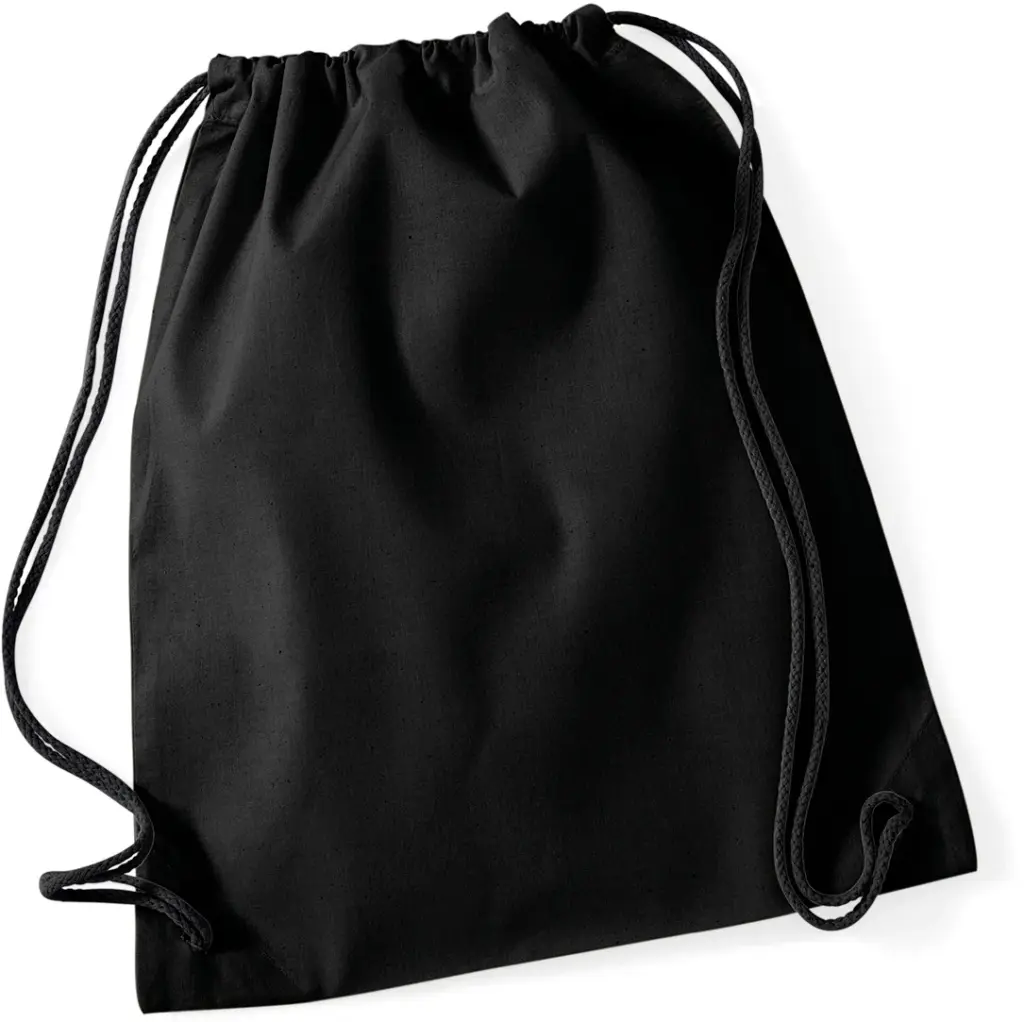 Katoenen gymtas, black / black — productfoto 6