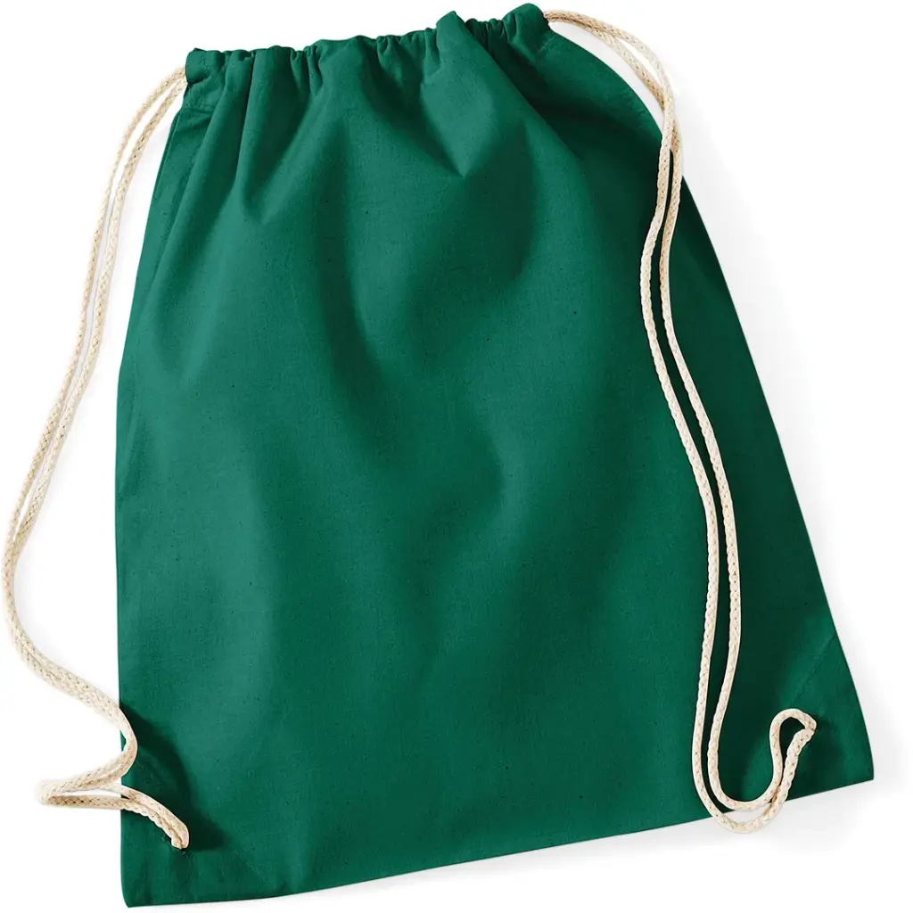 Katoenen gymtas, bottle green — productfoto 7