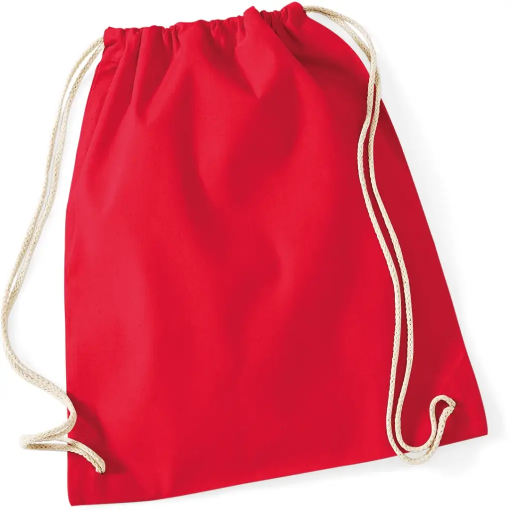 Katoenen gymtas, classic red — productfoto 12