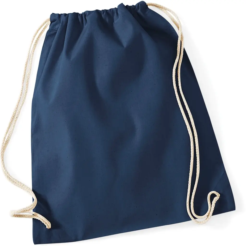 Katoenen gymtas, french navy — productfoto 14