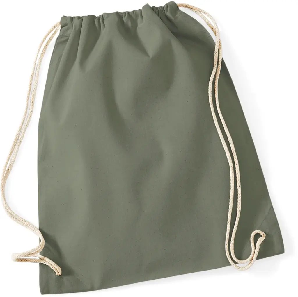 Katoenen gymtas, olive green — productfoto 23