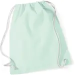 Katoenen gymtas, pastel mint / white — productfoto 25