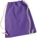 Katoenen gymtas, purple — productfoto 27