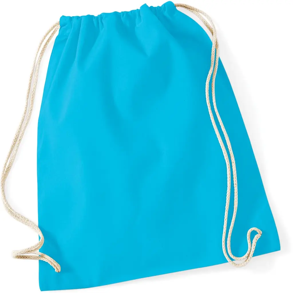 Katoenen gymtas, surf blue — productfoto 29