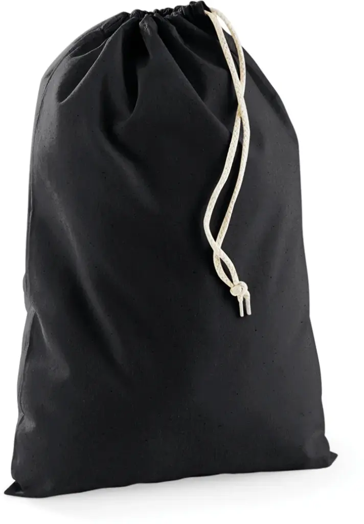 PS_W115_BLACK - Hidalgo-werbeartikel Katoenen stuffbag, black — productfoto 3