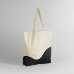Organic reistas met wervelprint, natural / black — productfoto 5
