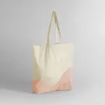 Organic reistas met wervelprint, natural / peach — productfoto 9