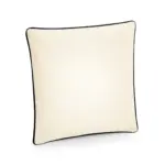 Kussenhoes met een omzoomde rand, natural / black — productfoto 5