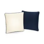 Kussenhoes met een omzoomde rand, natural / french navy — productfoto 6