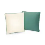 Kussenhoes met een omzoomde rand, natural / sage green — productfoto 8