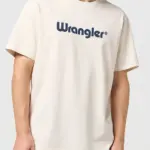 T-shirt met logo, beige — productfoto 2