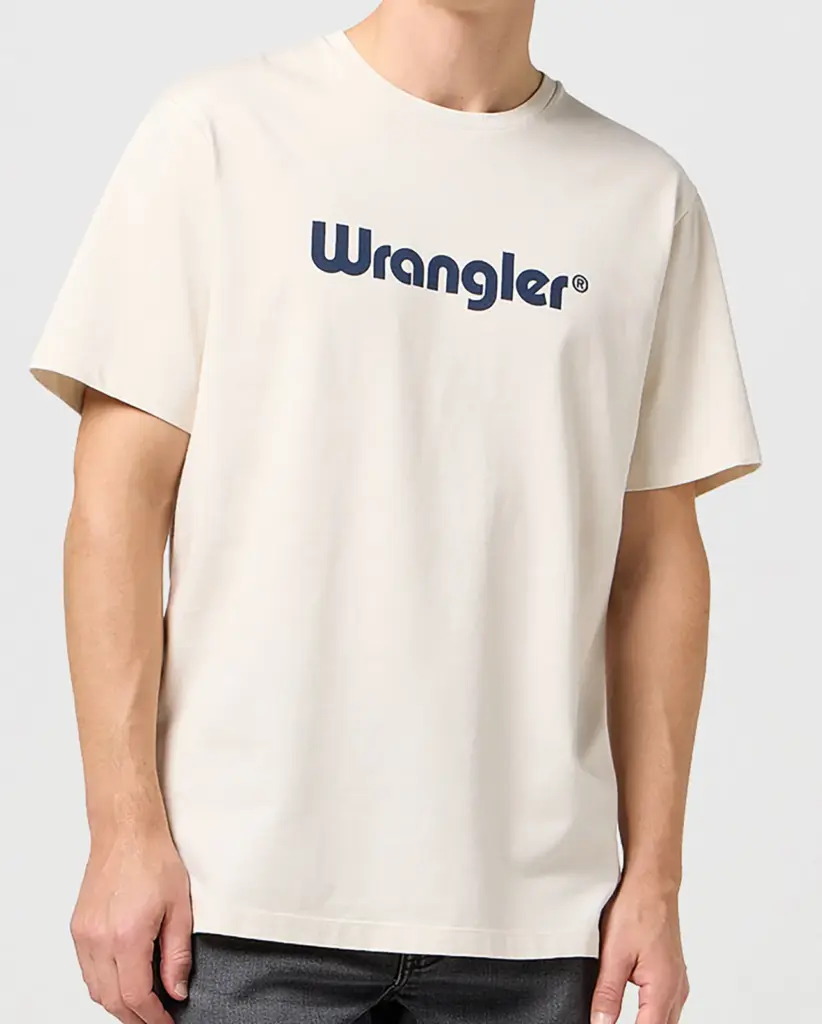 T-shirt met logo, beige — productfoto 2