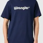 T-shirt met logo, navy — productfoto 3