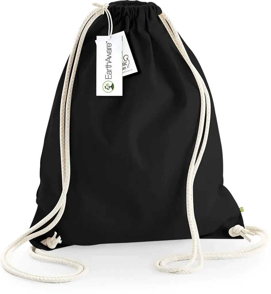 EarthAware® biologische gymtas, black — productfoto 6