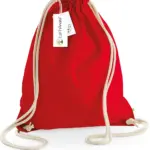 EarthAware® biologische gymtas, classic red — productfoto 7