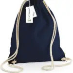 EarthAware® biologische gymtas, french navy — productfoto 8