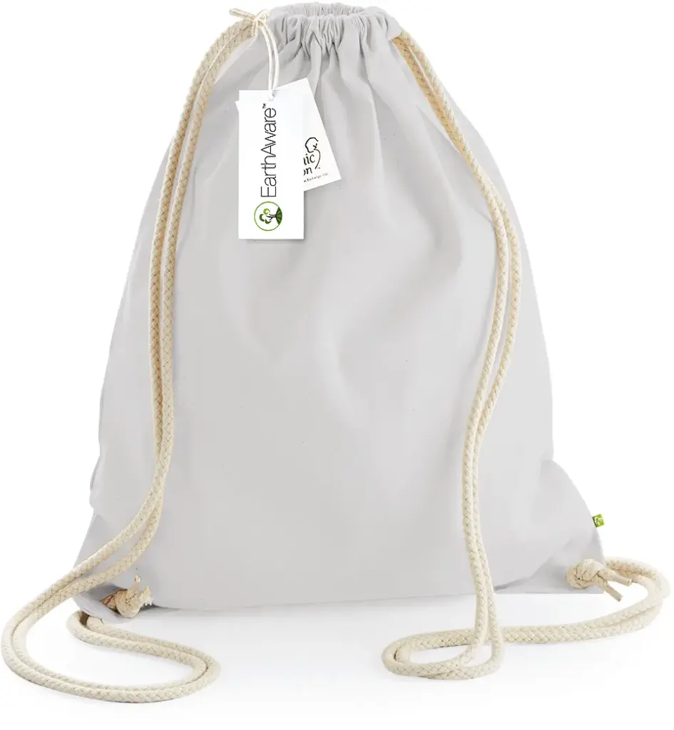 EarthAware® biologische gymtas, light grey — productfoto 9