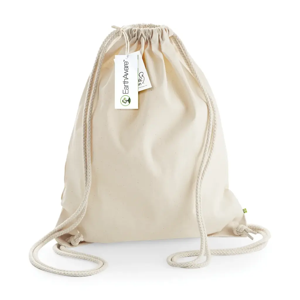 EarthAware® biologische gymtas, natural — productfoto 10