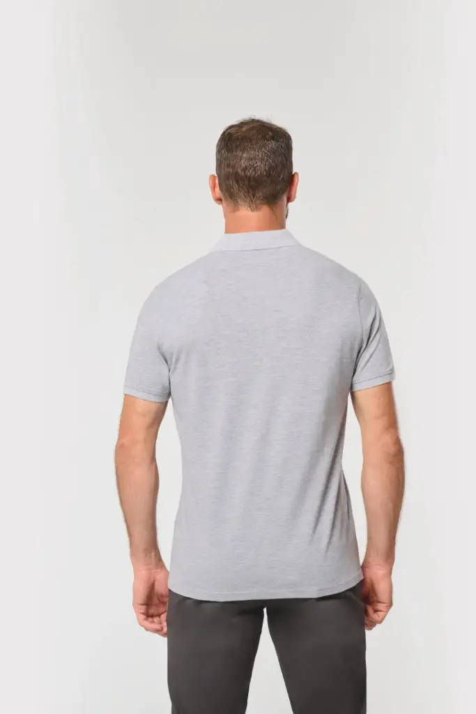 Ecologische polo met borstzakje uniseks — productfoto 3