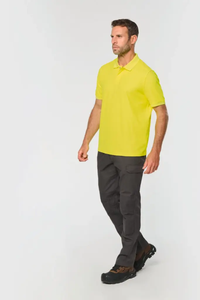 WK208-5_2025 - Hidalgo-werbeartikel Ecologische uniseks polo katoen/polyester — productfoto 4