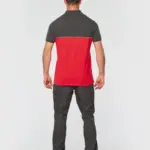 Ecologische uniseks polo met korte mouwen in twee kleuren — productfoto 3