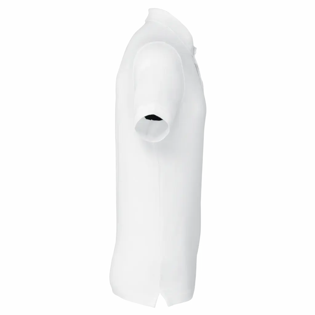 PS_WK225-S_WHITE - Hidalgo-werbeartikel Herenpolo met drukknoopkraag en korte mouwen, white — productfoto 8