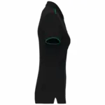 Contrasterende damespolo Day To Day korte mouwen, black / kelly green — productfoto 5