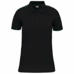 Contrasterende damespolo Day To Day korte mouwen, black / kelly green — productfoto 6
