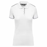 Contrasterende damespolo Day To Day korte mouwen, white / navy — productfoto 17