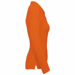 Damespolo lange mouwen, orange — productfoto 9