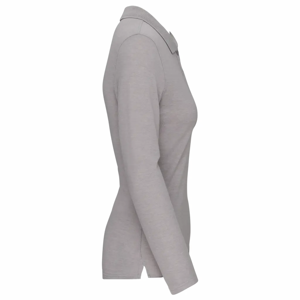 Damespolo lange mouwen, oxford grey — productfoto 10