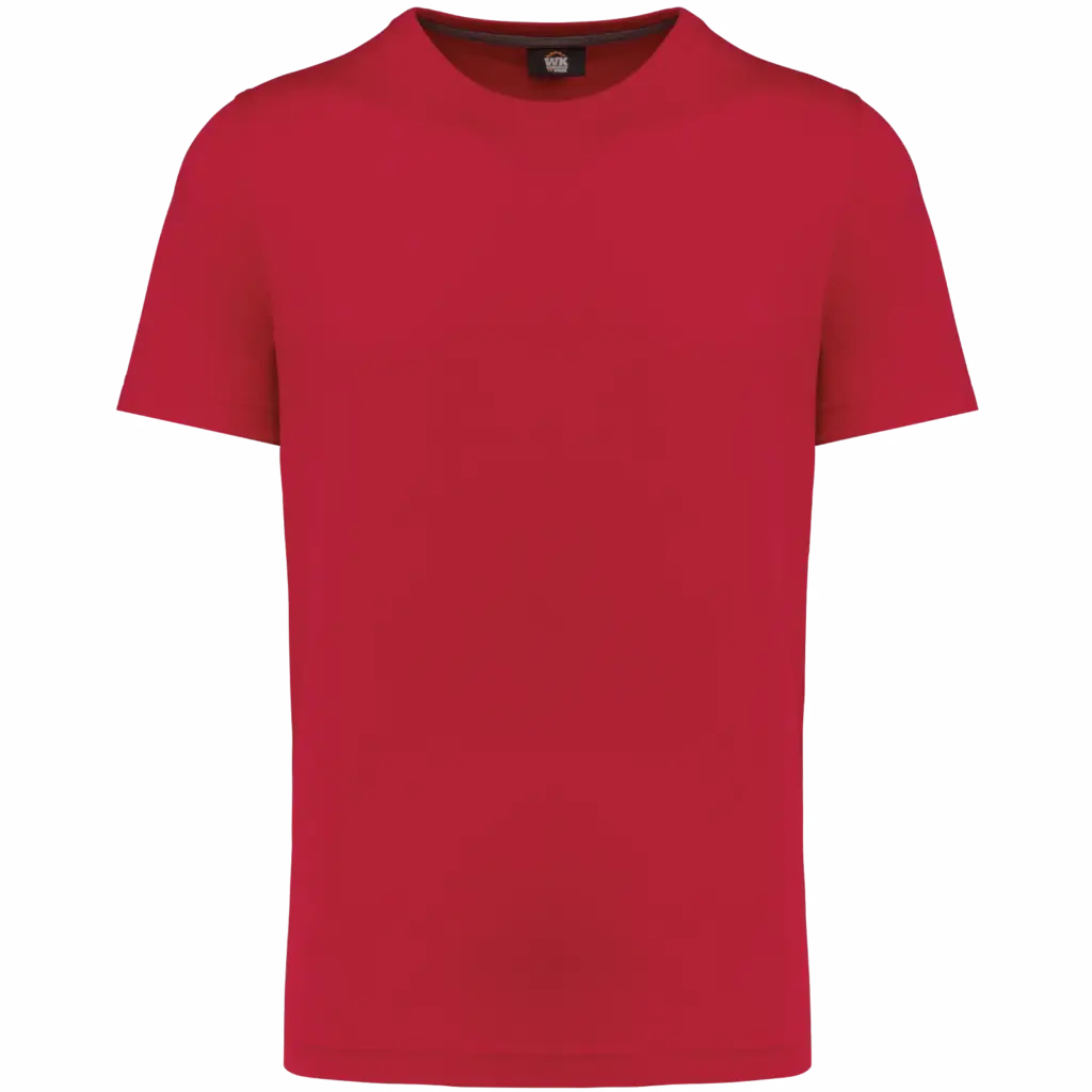Ecologisch heren T-shirt ronde hals, red — productfoto 11