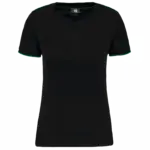 Dames-T-shirt Day To Day korte mouwen, black / kelly green — productfoto 5