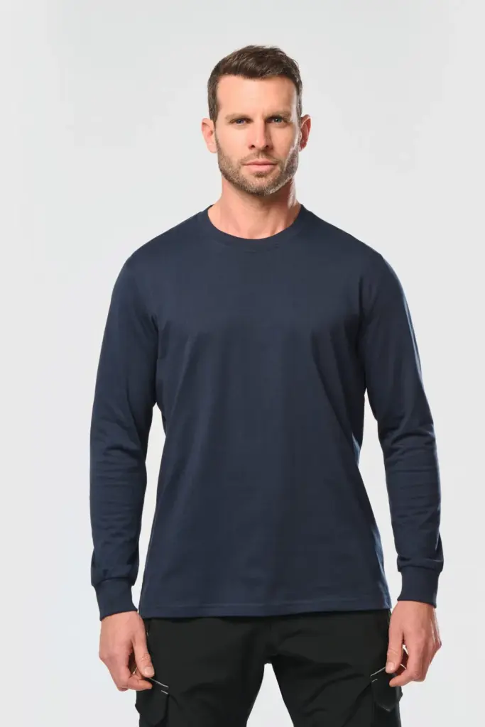 Ecologisch uniseks T-shirt met lange mouwen — productfoto 2