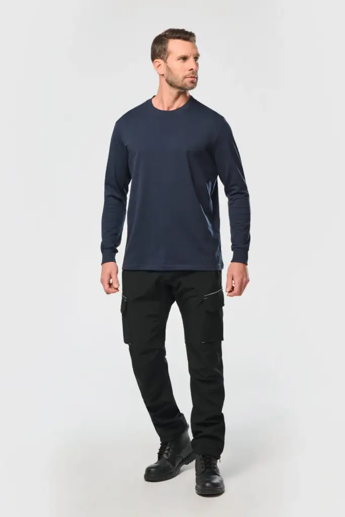 Ecologisch uniseks T-shirt met lange mouwen — productfoto 4