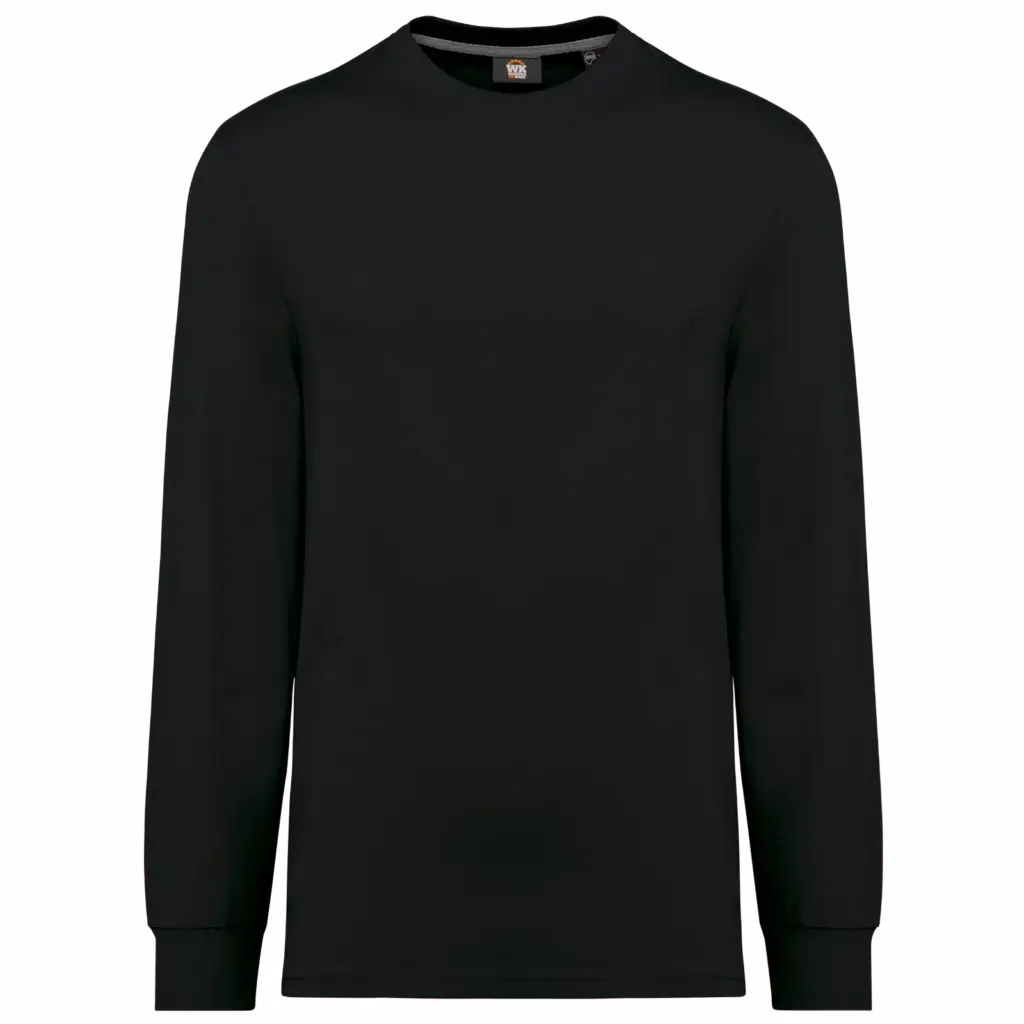 Ecologisch uniseks T-shirt met lange mouwen, black — productfoto 8