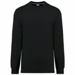 Ecologisch uniseks T-shirt met lange mouwen, black — productfoto 8