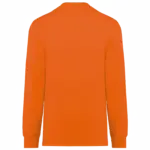 Ecologisch uniseks T-shirt met lange mouwen, fluorescent orange — productfoto 7